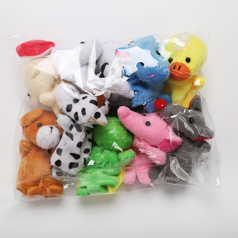 10pcs Cartoon Plush Toys Boy Girl Finger Puppet Cartoon Animal Child Cute Finger Puppet Dolls Telling Stories To The Baby