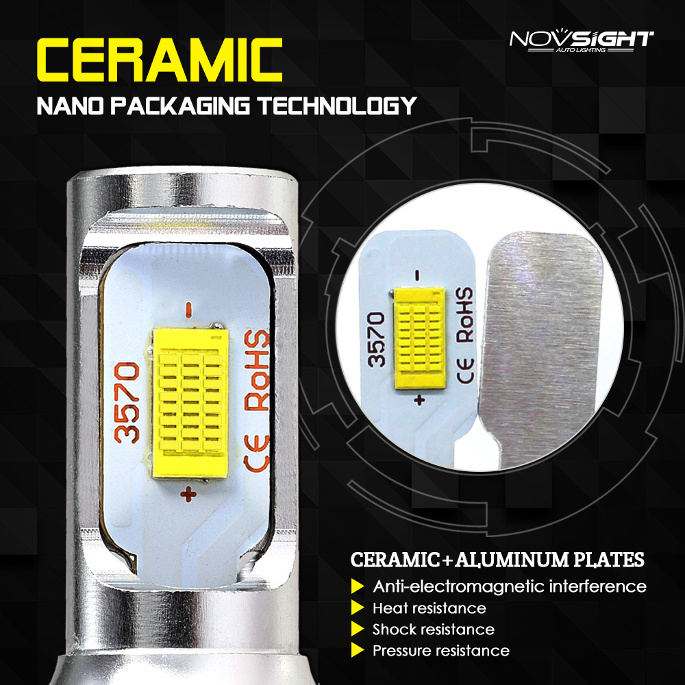 100W/Pair 6500K White LED Bulb Motorcycle H7 Headlight Lamp