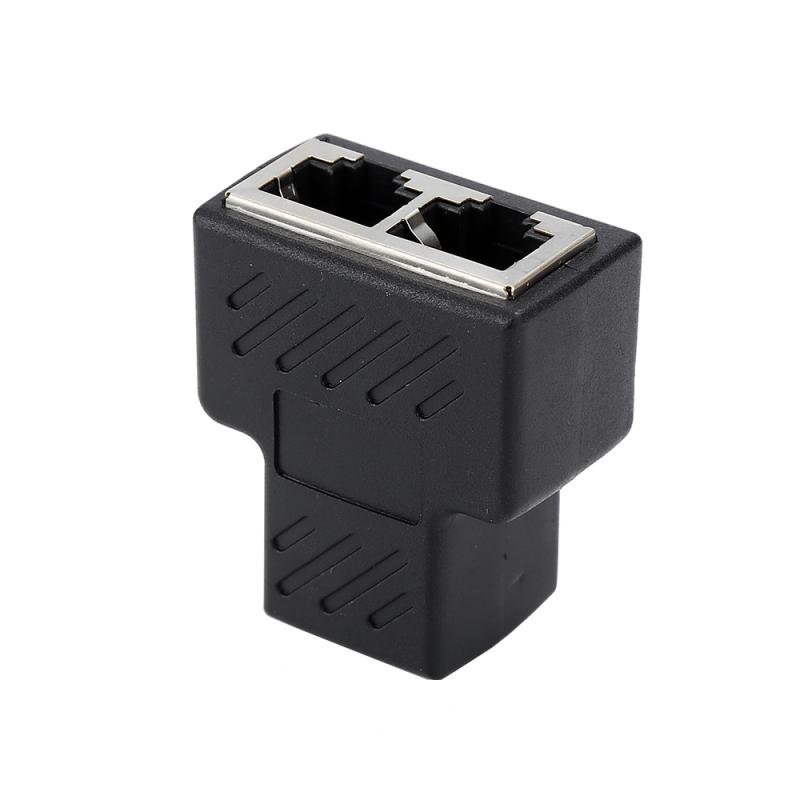 1 To 2 LAN Ethernet Network RJ45 Cable Port Network Cable Splitter Extender Plug Adapter Connector RJ45 Network Tee Head
