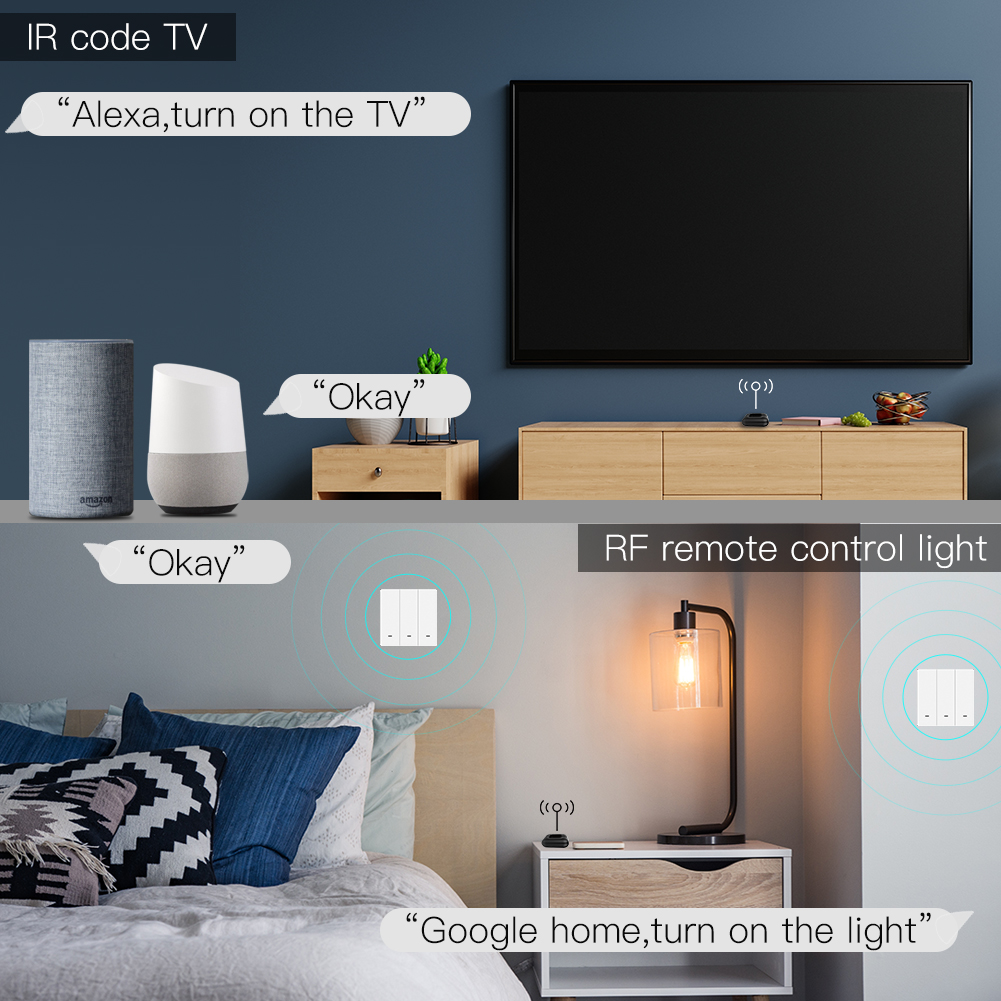 WiFi RF IR Universal Remote Controller RF Appliances Appliances Tuya Smart Life App Voice Control