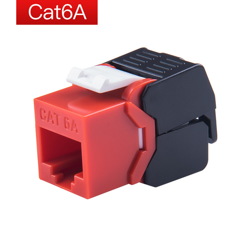 RJ45 Connector 10G Ethernet Cat6A Colorful Keystone Jacks Toolless Network Modules Connection RJ45 Computer Patch Bay For Router