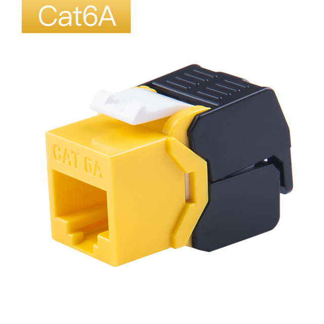 RJ45 Connector 10G Ethernet Cat6A Colorful Keystone Jacks Toolless Network Modules Connection RJ45 Computer Patch Bay For Router