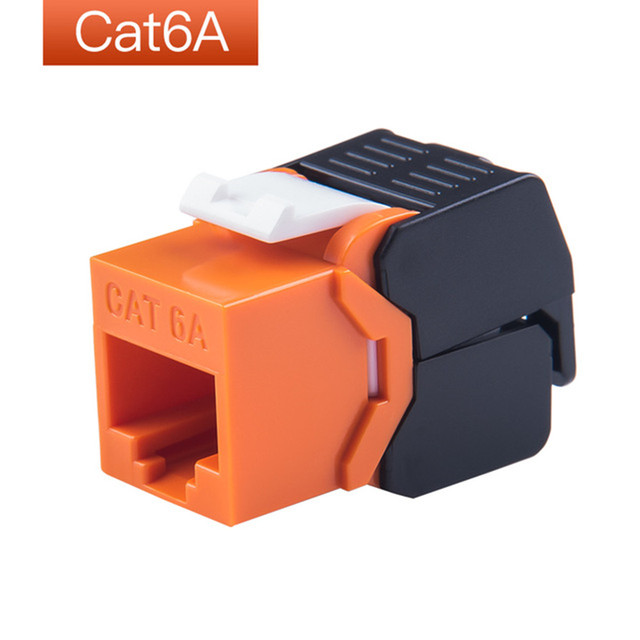RJ45 Connector 10G Ethernet Cat6A Colorful Keystone Jacks Toolless Network Modules Connection RJ45 Computer Patch Bay For Router