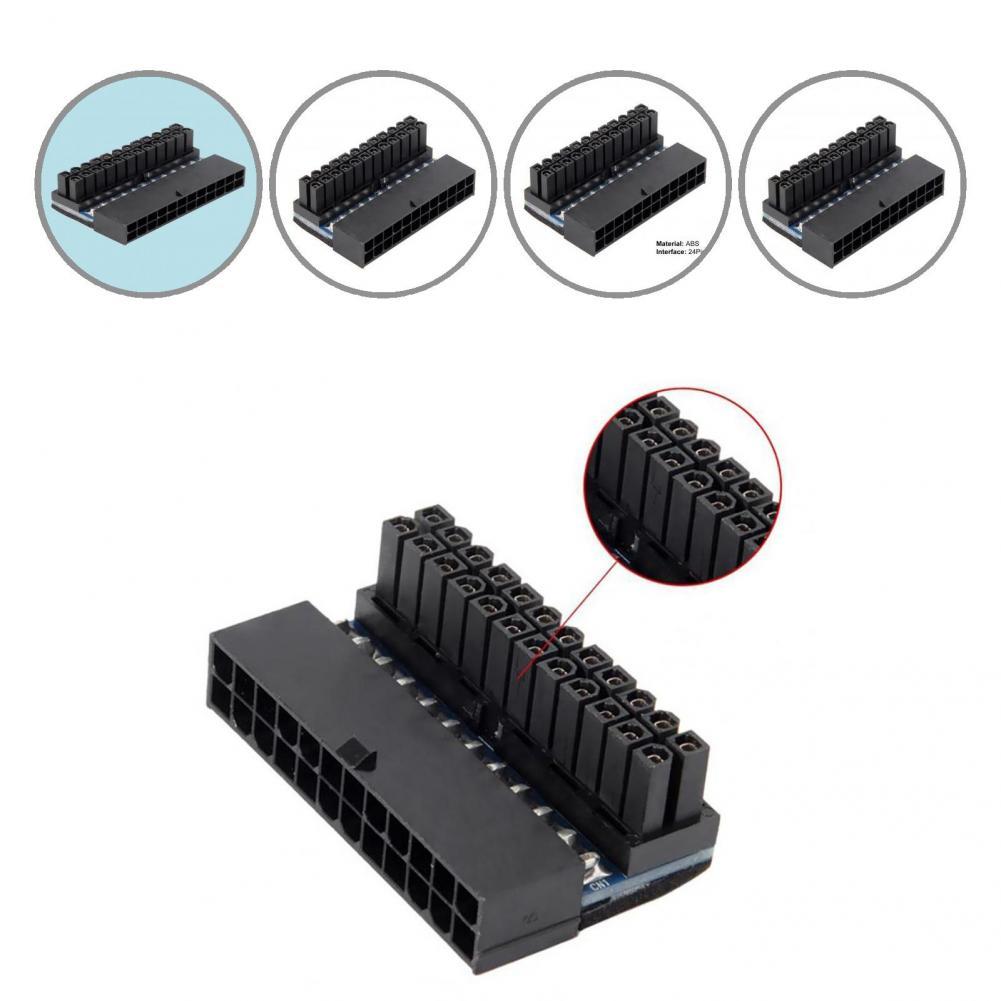 Compact  Useful 90 Degree 24 Pin Motherboard Connector Black Motherboard Power Connector Wear-resistant   for Desktop