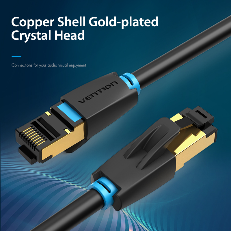 Cat8 Ethernet Cable SFTP 40Gbps Super Speed RJ45 Network Cable Gold Plated Connector for Router Modem CAT 8 Lan Cable