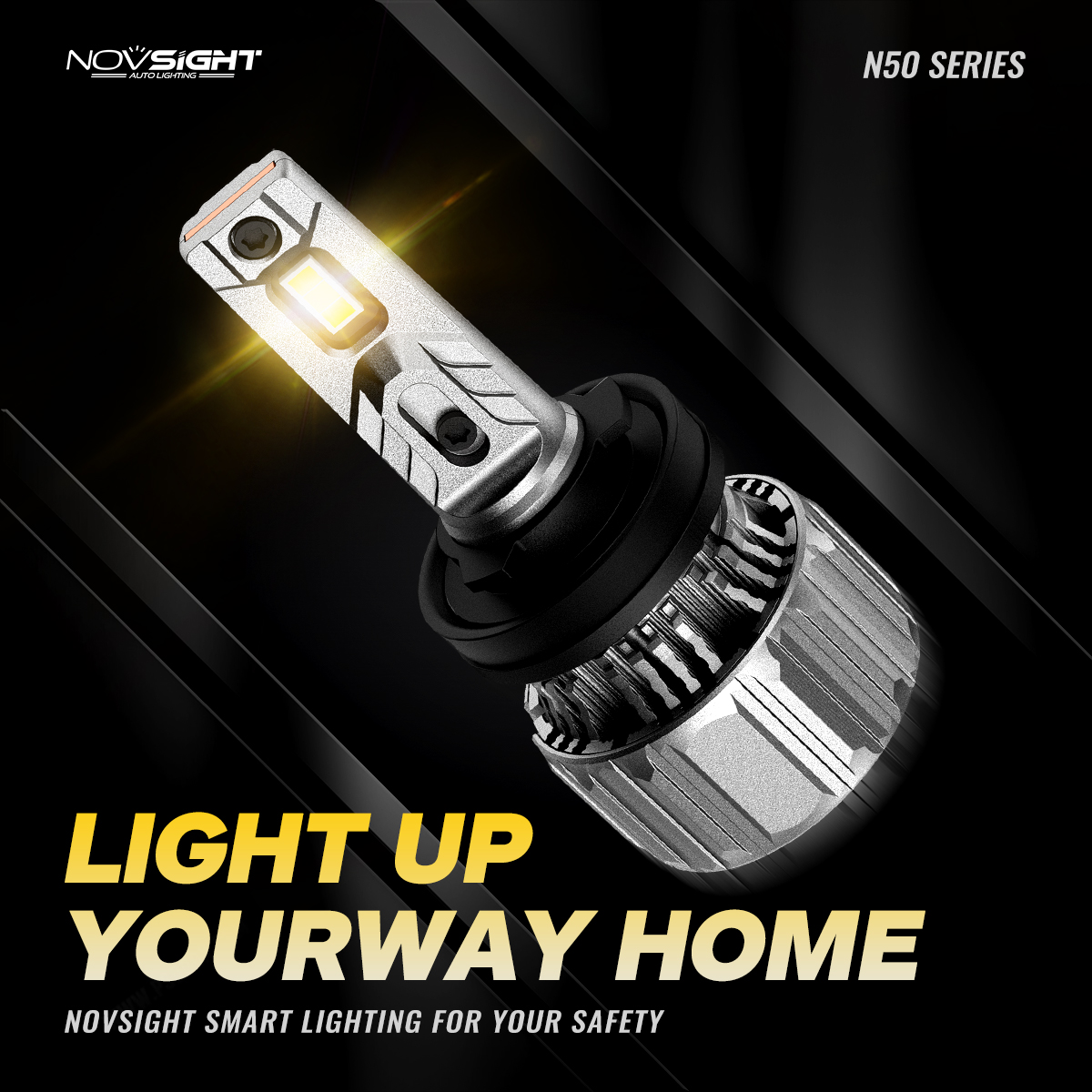 NOVSIGHT H11 LED Bulbs H8 H9 Car Headlight Bulbs 70W 15000LM 3000K LED Lamp 12V with Fan Mini Size Headlamp Auto Accessories