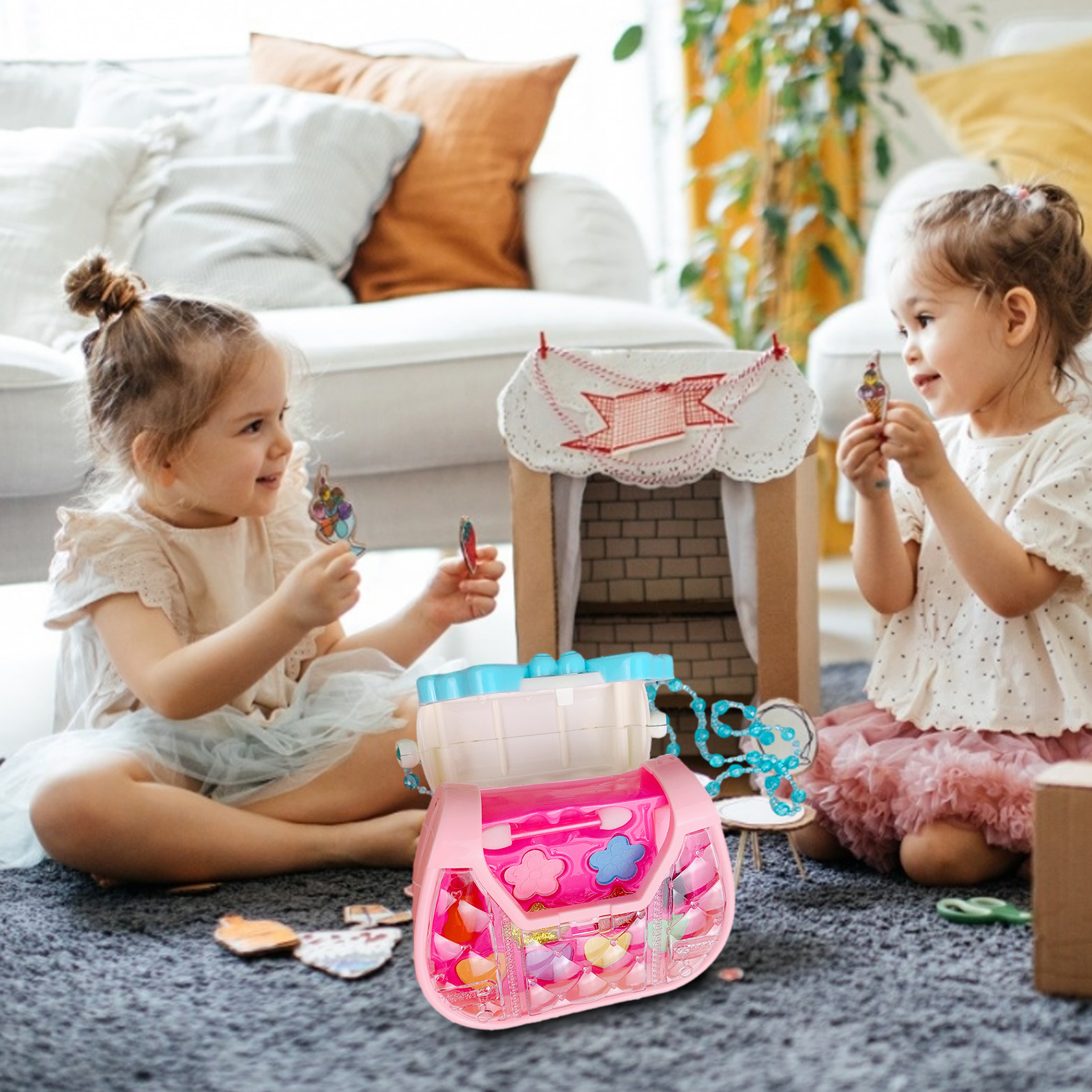 Kids Makeup Kit Pretend Play Washable Makeup Gift Set Makeup Set Princess Cosmetics Make Up Set Pretend Play House Toy For Girls