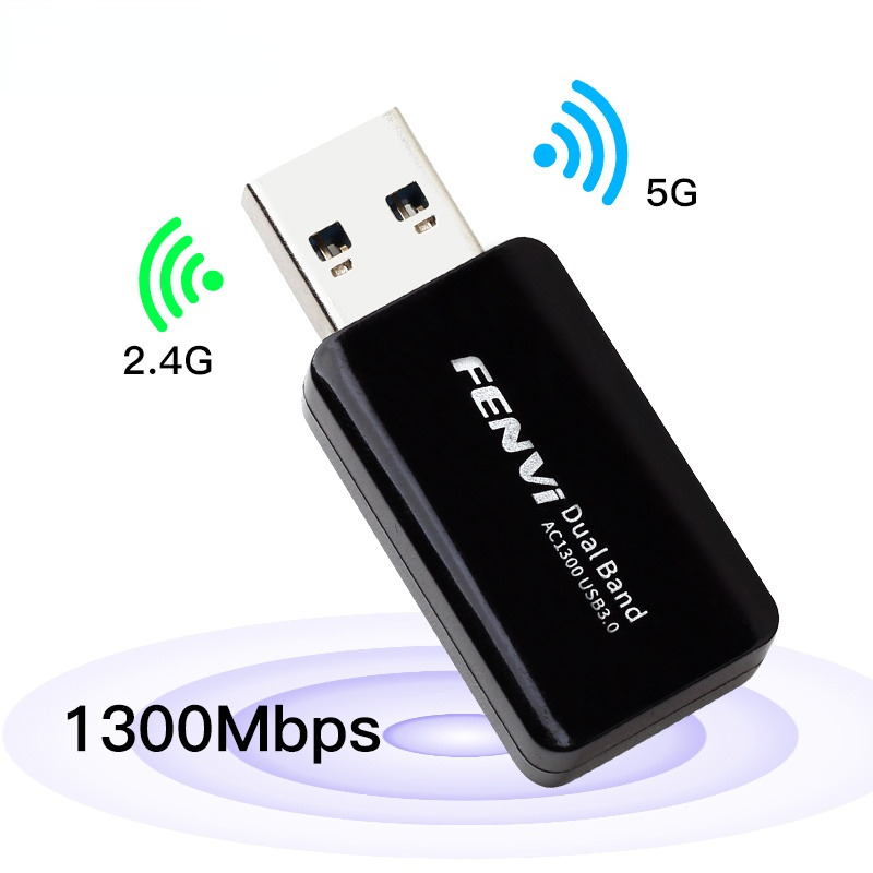 1300Mbps USB WiFi Adapter 2.4G 5Ghz Network Wlan Card PC Wifi Dongle Dual Band 802.11n/g/b/ac Mini Wireless Receiver Laptop