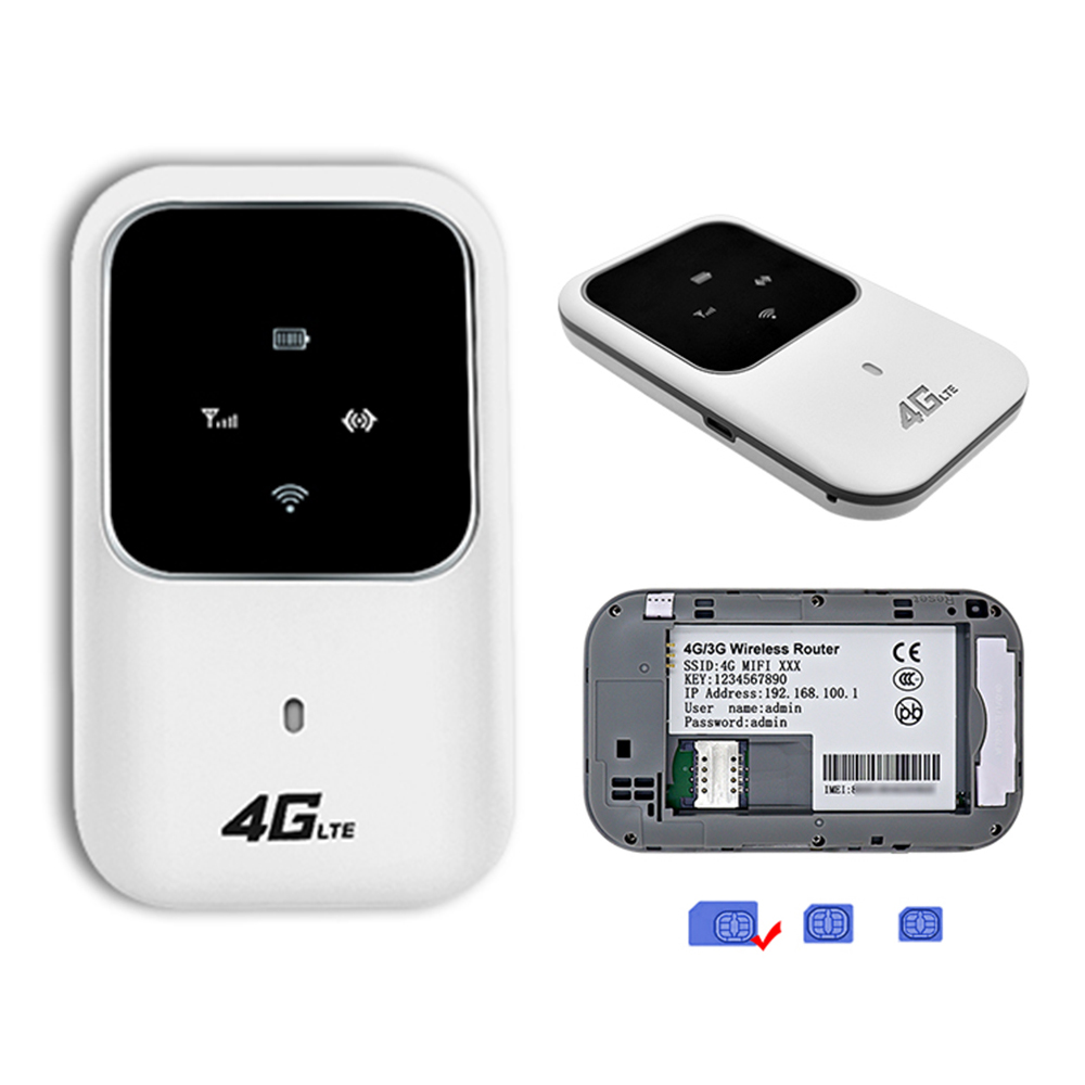 Portable 4G LTE 100Mbps Wireless Router Car Mobile Broadband Network Pocket 2.4G Wireless Router Hotspot SIM Unlocked WiFi Modem