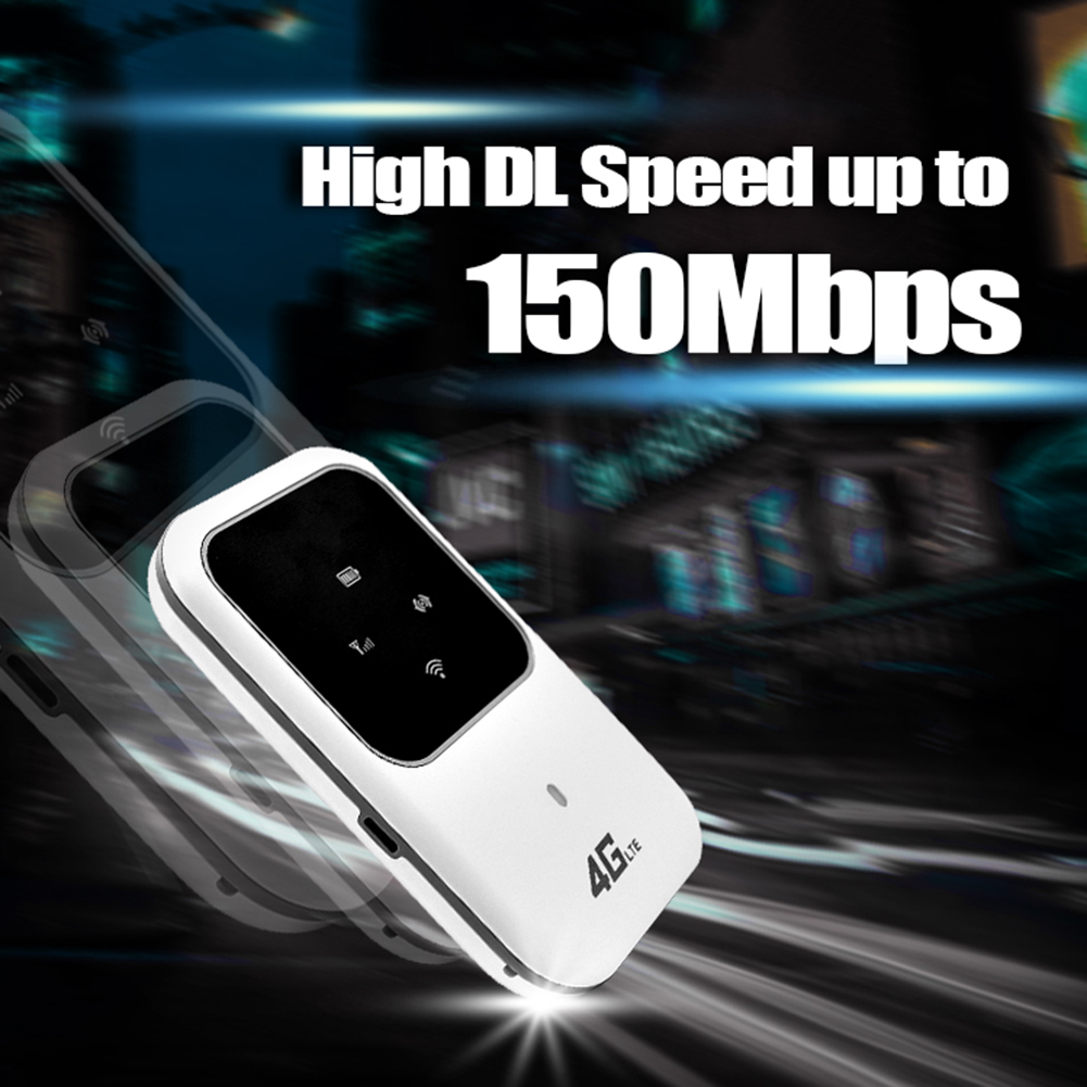 Portable 4G LTE 100Mbps Wireless Router Car Mobile Broadband Network Pocket 2.4G Wireless Router Hotspot SIM Unlocked WiFi Modem