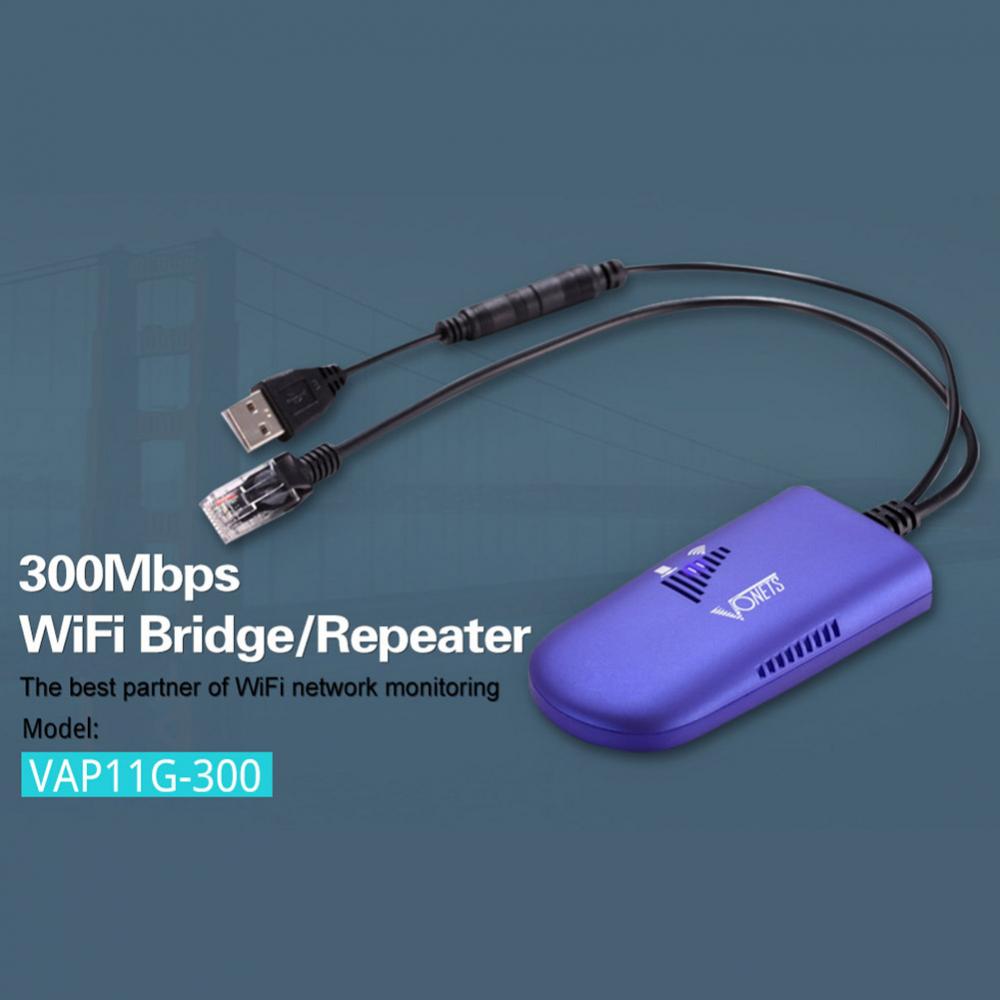 1Pc 300Mbps Router Bridge VAP11G-300 Cable Convert RJ45 Port to Wireless/WiFi AP Vonets Router Wireless network repeater