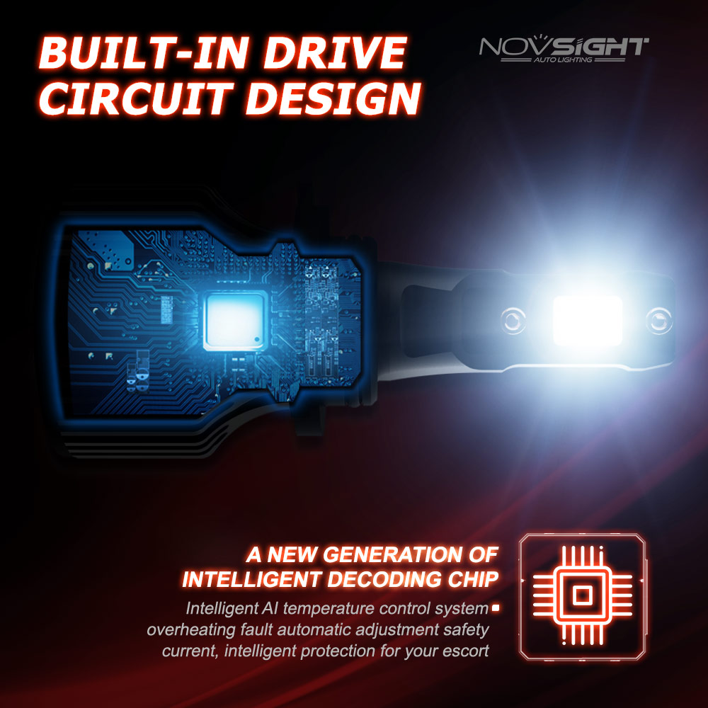 NOVSIGHT Led H7 H1 H3 H4 H11 H8 H9 9005 9006 9012 9004 9007 72W 10000LM 6000K Car Headlight Bulbs Auto Headlamp Car Accessories