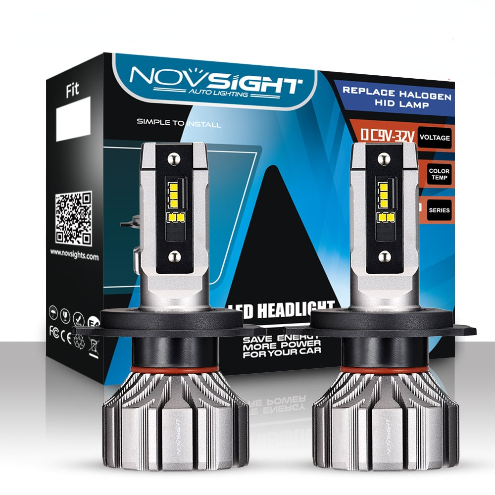 NOVSIGHT H4 Led Headlight 9005 HB3 9006 HB4 9012 H1 H3 H7 H11 H8 H9 Car Headlight Bulbs 50W 8000LM 6500K Fog Light Auto Headlamp