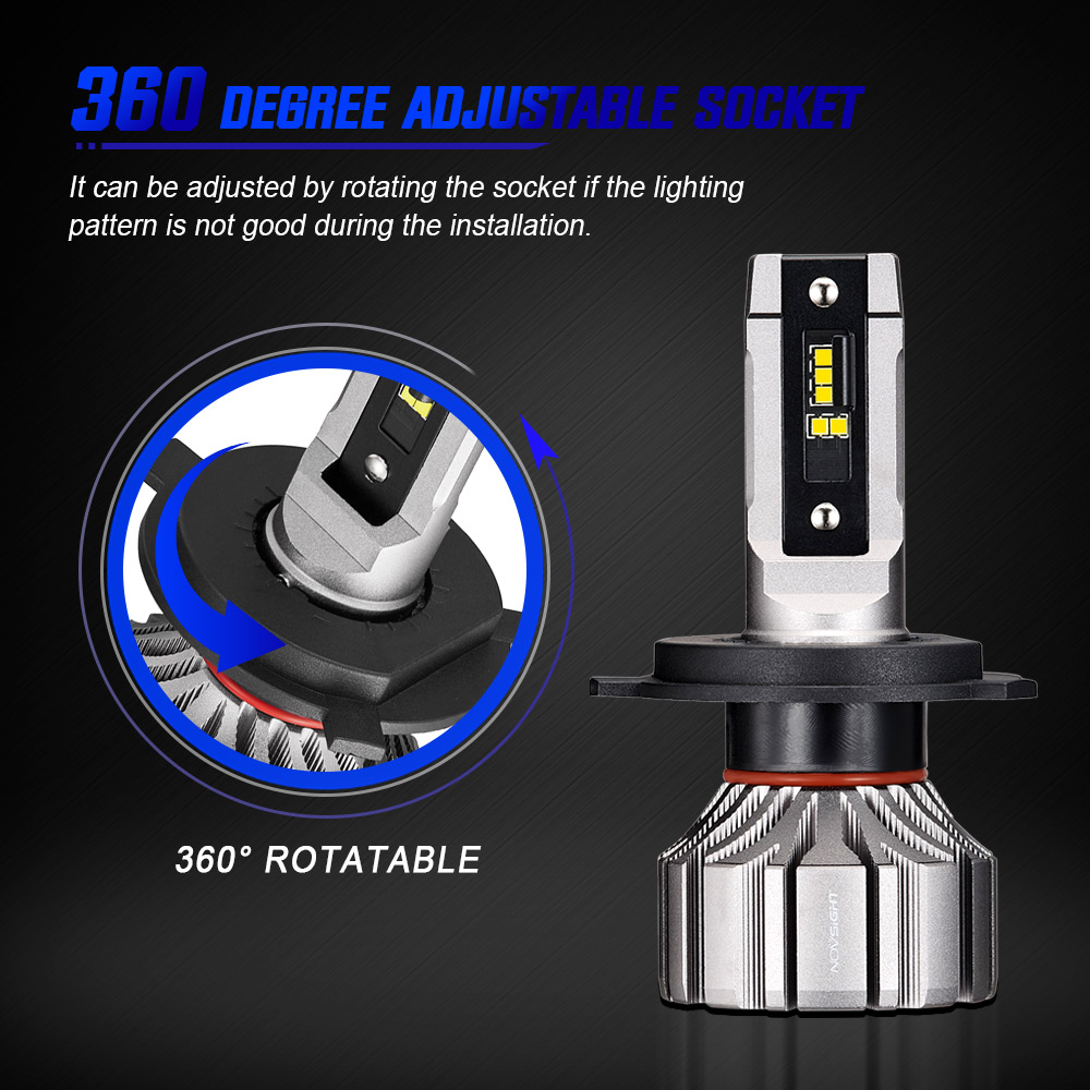 NOVSIGHT H4 Led Headlight 9005 HB3 9006 HB4 9012 H1 H3 H7 H11 H8 H9 Car Headlight Bulbs 50W 8000LM 6500K Fog Light Auto Headlamp