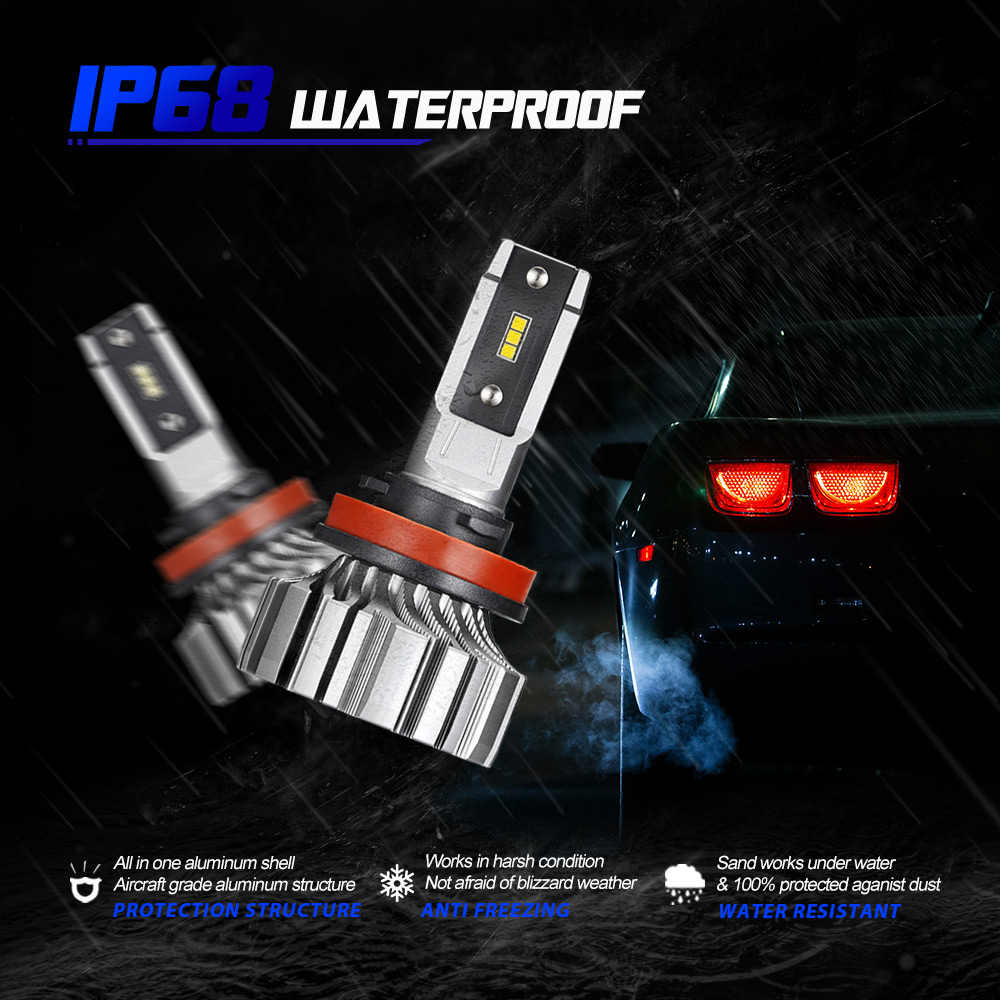 NOVSIGHT H11 LED H4 Bulbs H7 9005 HB3 9006 HB4 9012 H1 H3 H8 H9 Car Headlight Mini Design Auto Headlamps 50W 8000LM 6500K White