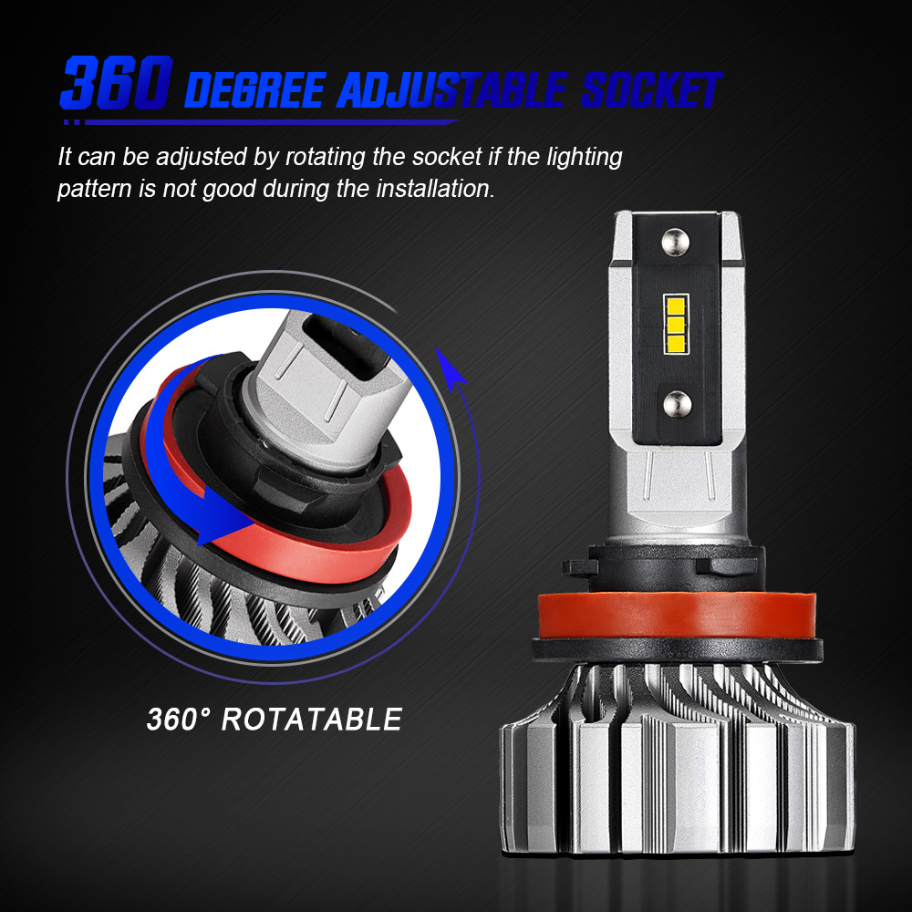 NOVSIGHT H11 LED H4 Bulbs H7 9005 HB3 9006 HB4 9012 H1 H3 H8 H9 Car Headlight Mini Design Auto Headlamps 50W 8000LM 6500K White