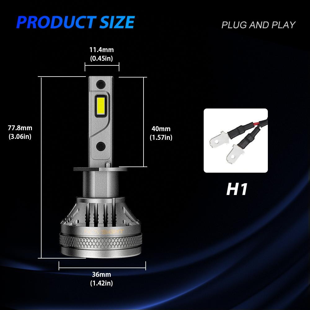 NOVSIGHT H4 Led Car Headlight Bulbs H7 H11 H8 H9 H1 H3 9004 9005 9006 9007 120W 22000LM 6500K Canbus Auto Headlamps Fog Light