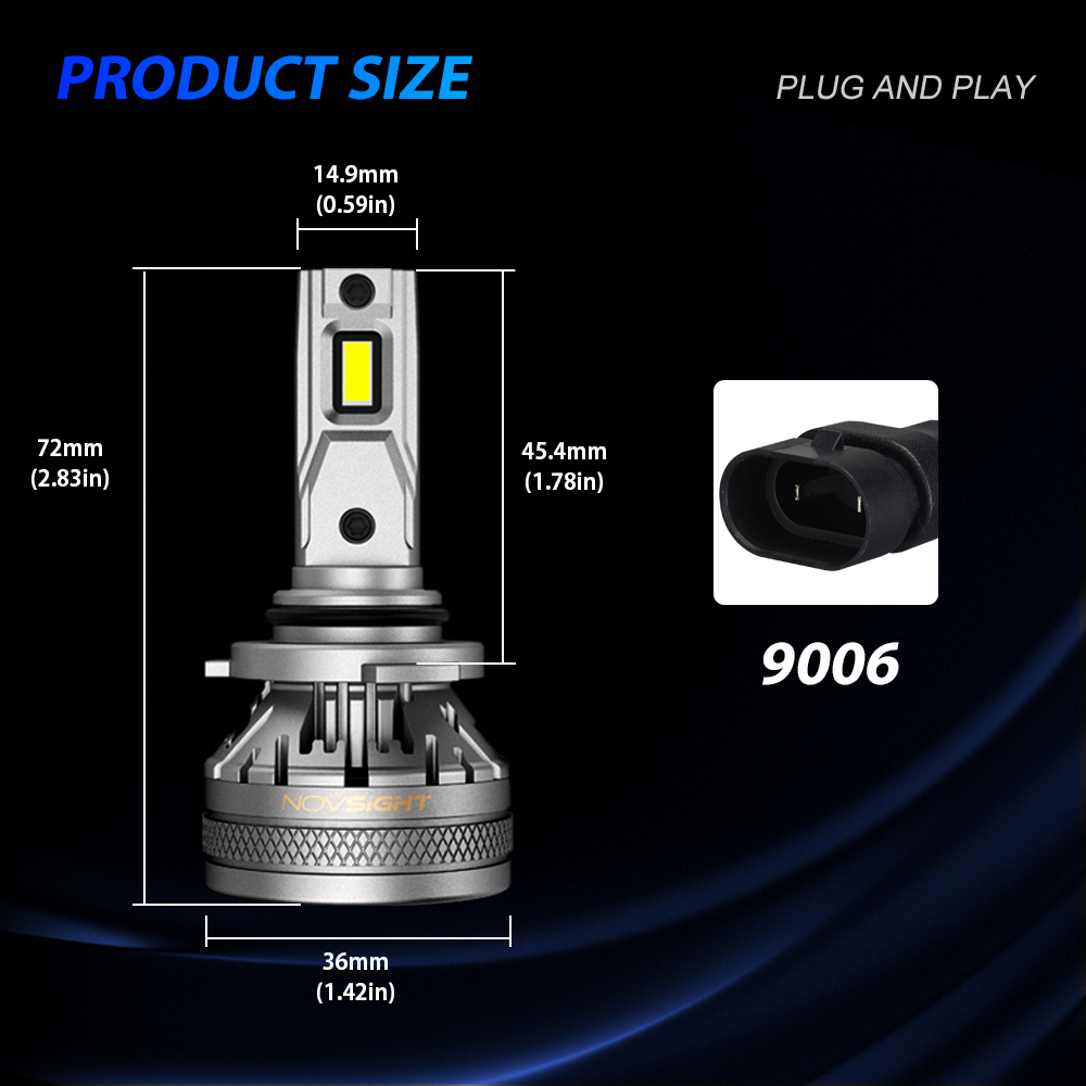 NOVSIGHT H4 Led Car Headlight Bulbs H7 H11 H8 H9 H1 H3 9004 9005 9006 9007 120W 22000LM 6500K Canbus Auto Headlamps Fog Light
