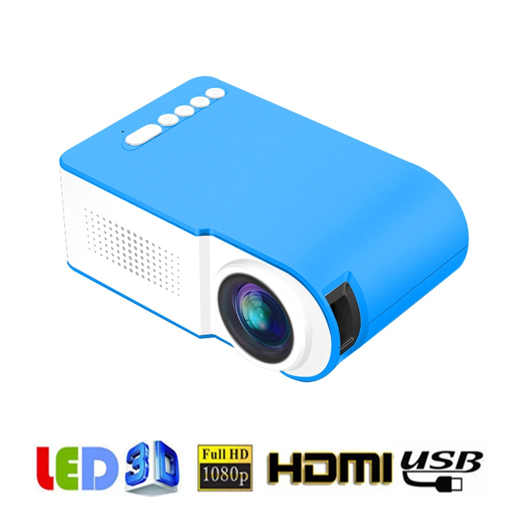 Mini LED Projector 320x240 Pixel HDMI USB Home Media Portable Player 600 Lumens 3.5mm Audio Support 1080P Playback