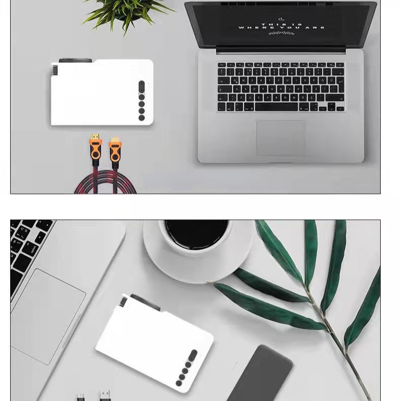 Mini LED Projector 320x240 Pixel HDMI USB Home Media Portable Player 600 Lumens 3.5mm Audio Support 1080P Playback