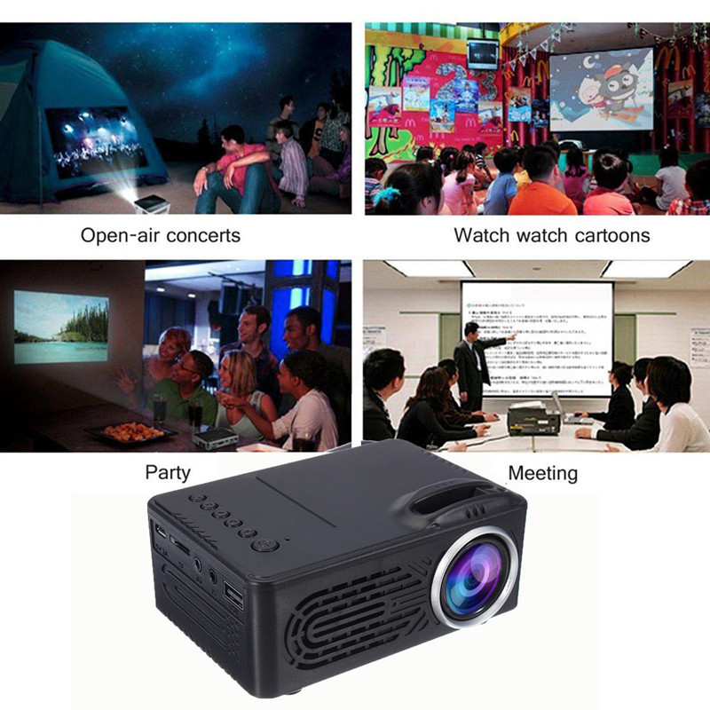 7500 Lumens 1080P HD LED Portable Projector 320x240 Resolution Multimedia Home Cinema Movie Beamer Video Theater