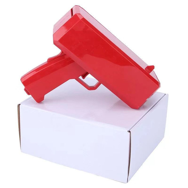 Banknote Make It Rain Money Red Cash Cannon Gun 100pcs Bills Party Game Outdoor Family Funny Fashion Children Gifts For Kids