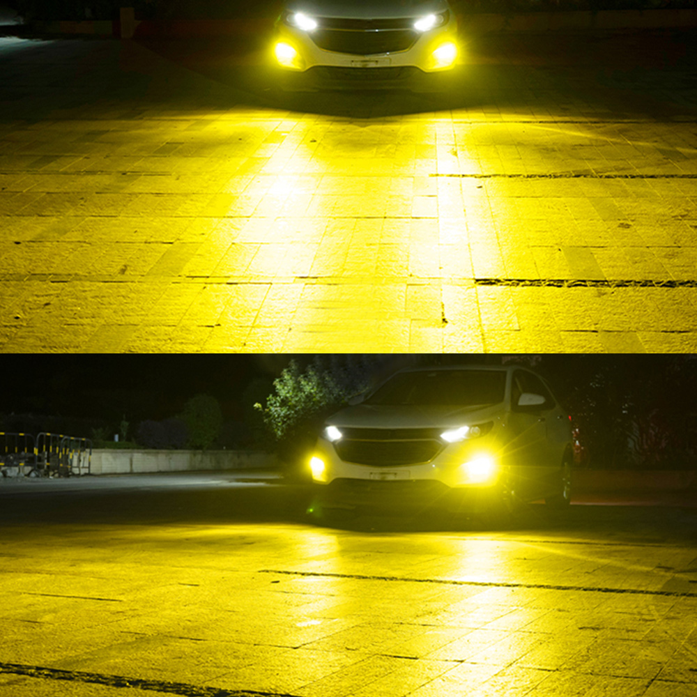 NOVSIGHT Car Headlight H4 LED H1 H3 H7 H11 H8 H9 H13 9005 9006 9007 Fog Light 3000K Yellow 10000LM 72W Auto Headlamp Bulbs