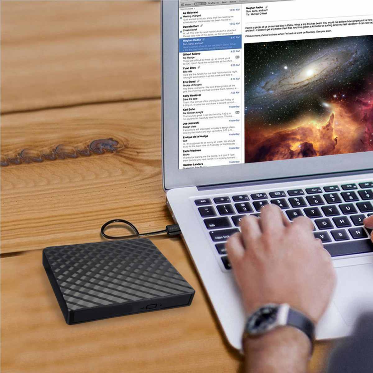 Newest USB 3.0 External DVD Burner Writer Recorder DVD RW Optical Drive CD/DVD ROM Player MACs OS Windows XP/7/8/10 ABS Plastic