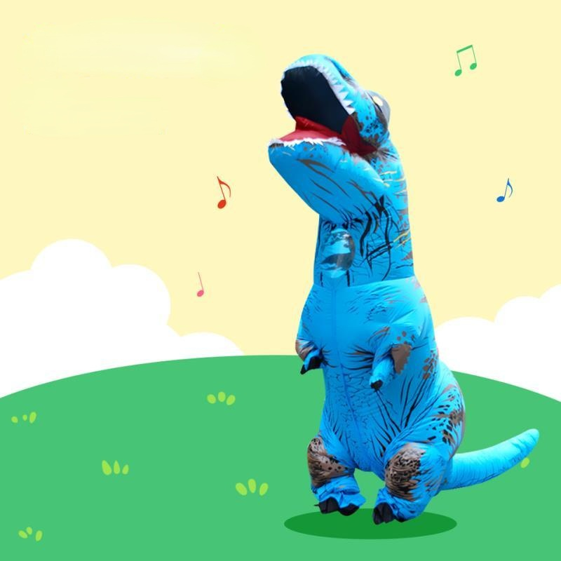 Fancy Mascot Dinosaur Inflatable Costume for Adult Man Woman Ride on Dino Costumes Halloween Cosplay Dress Christmas T-rex Suit