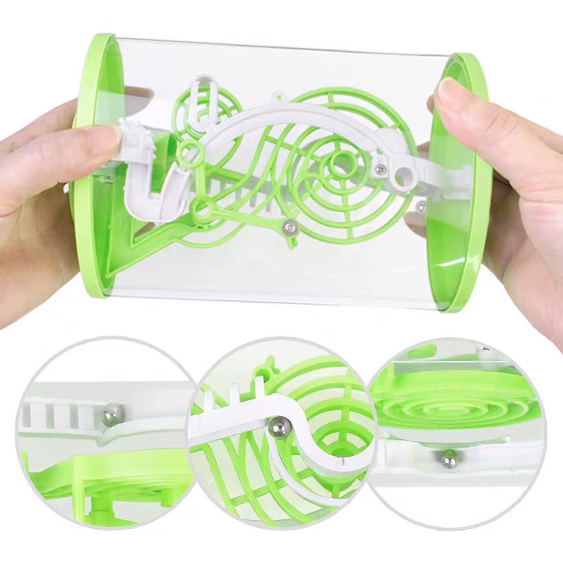 Creative Balance Maze Ball Puzzle 3D Spiral Orbital Maze Cube Fun Parent-child Interactive Toy 360° Rotating Labyrinth Ball Gift