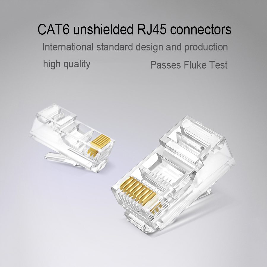 rj45 connector rg rj 45 cat6 ethernet cable plug rg45 cat 6 network lan utp 8p8c unshielded jack modular 20/50/100pcs