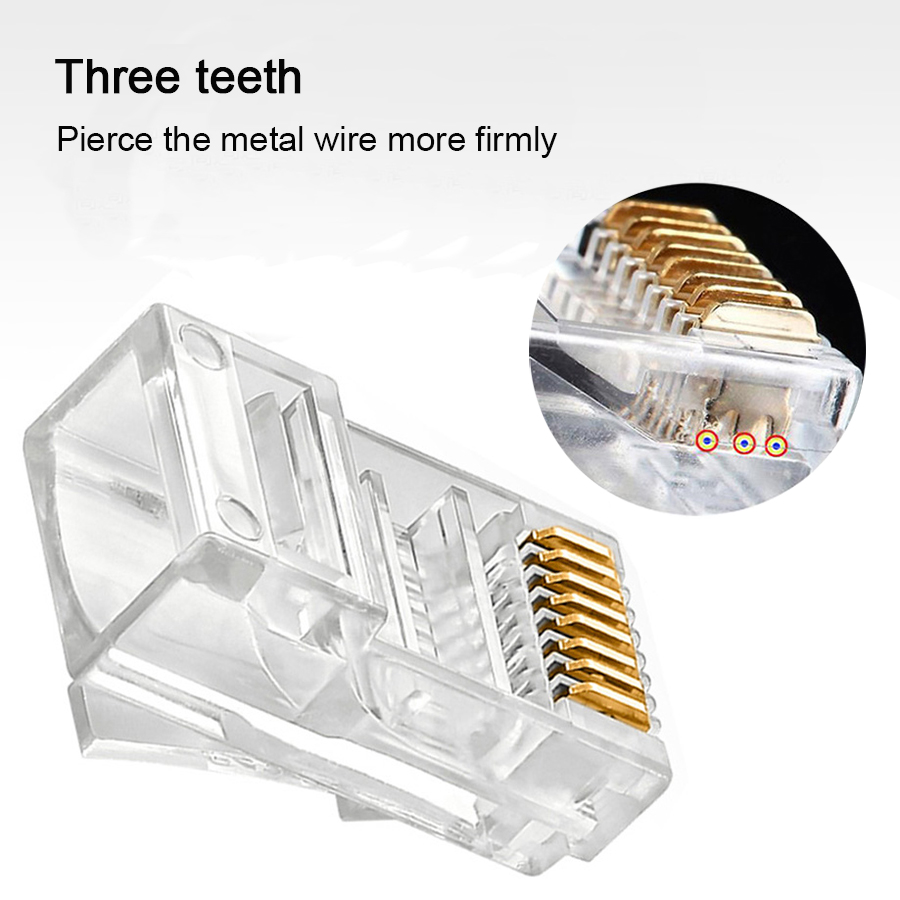 rj45 connector rg rj 45 cat6 ethernet cable plug rg45 cat 6 network lan utp 8p8c unshielded jack modular 20/50/100pcs