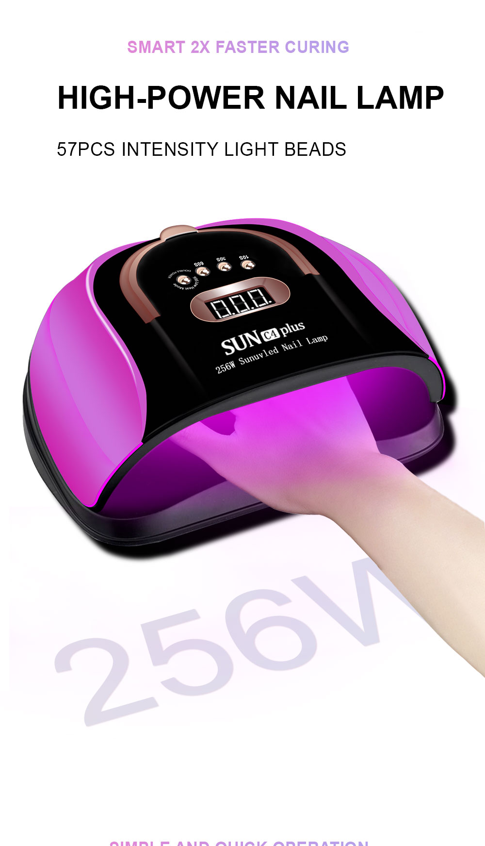 High Power Gel UV Led Nail Lamp Polish Cabin Gel with 57 LEDs Nail Dryer Equipment for Manicure Tool for Professional Drying Gel