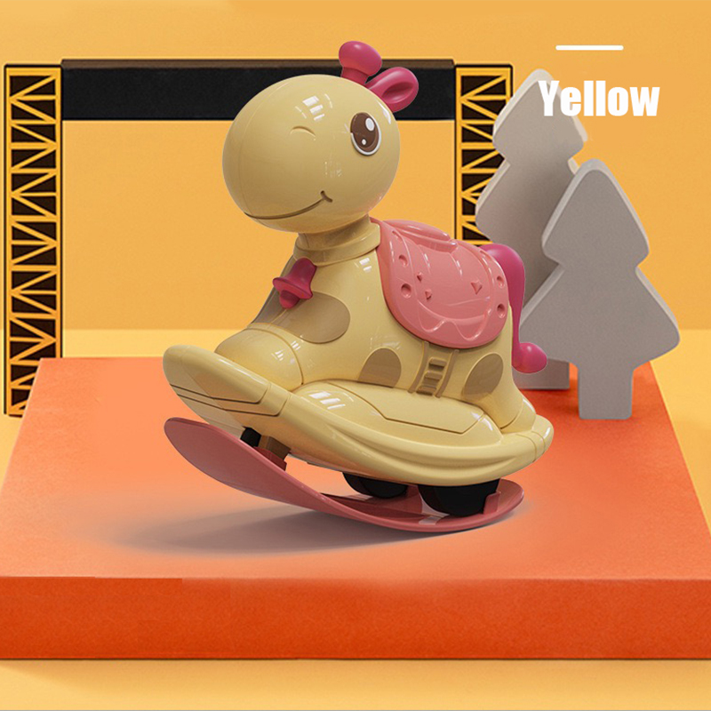 Baby Wind Up Toy Car 2-in-1 Push-sliding Small Horse Press Slide Rocking Horses Inertial Pull Back Car Toys Kid Christmas Gifts