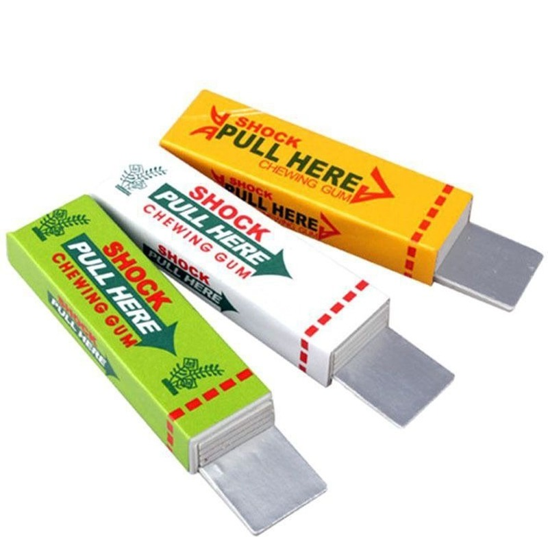 Chewing Gum Trick Toys Safety Trick Joke Toy Electric Shock Shocking Chewing Gum Pull Head Friends Interactive Toys