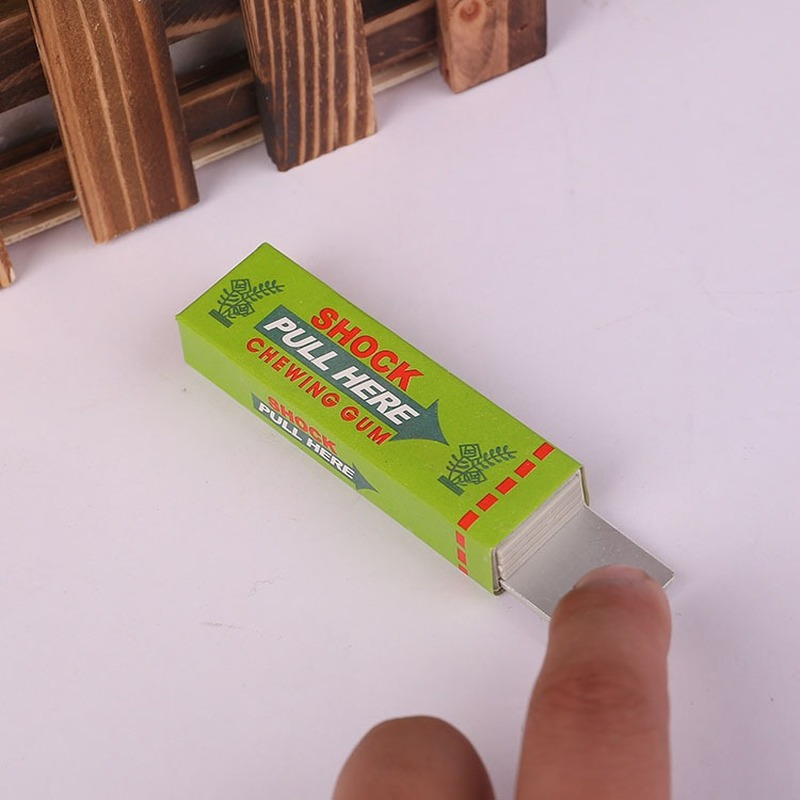 Chewing Gum Trick Toys Safety Trick Joke Toy Electric Shock Shocking Chewing Gum Pull Head Friends Interactive Toys