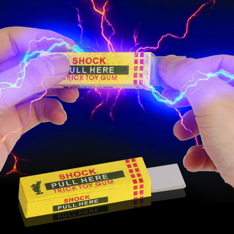 Chewing Gum Trick Toys Safety Trick Joke Toy Electric Shock Shocking Chewing Gum Pull Head Friends Interactive Toys
