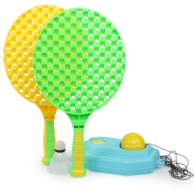 Children tennis badminton toys outdoor indoor sports leisure toys tennis rackets parent-child toys Springback tennis with string