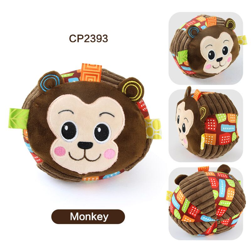 Cute-Animals Baby Soft Plush Rattles Ball 0-12 Months Infant Cloth Bed Bell Stuffed Rattle Toys Sound Body Building for Newborn