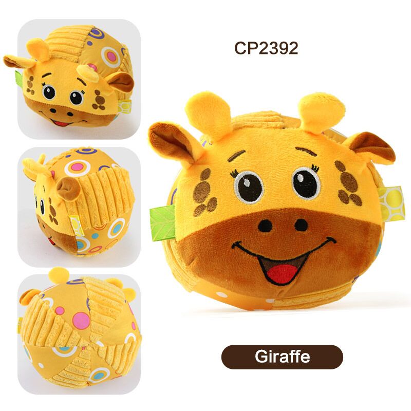 Cute-Animals Baby Soft Plush Rattles Ball 0-12 Months Infant Cloth Bed Bell Stuffed Rattle Toys Sound Body Building for Newborn