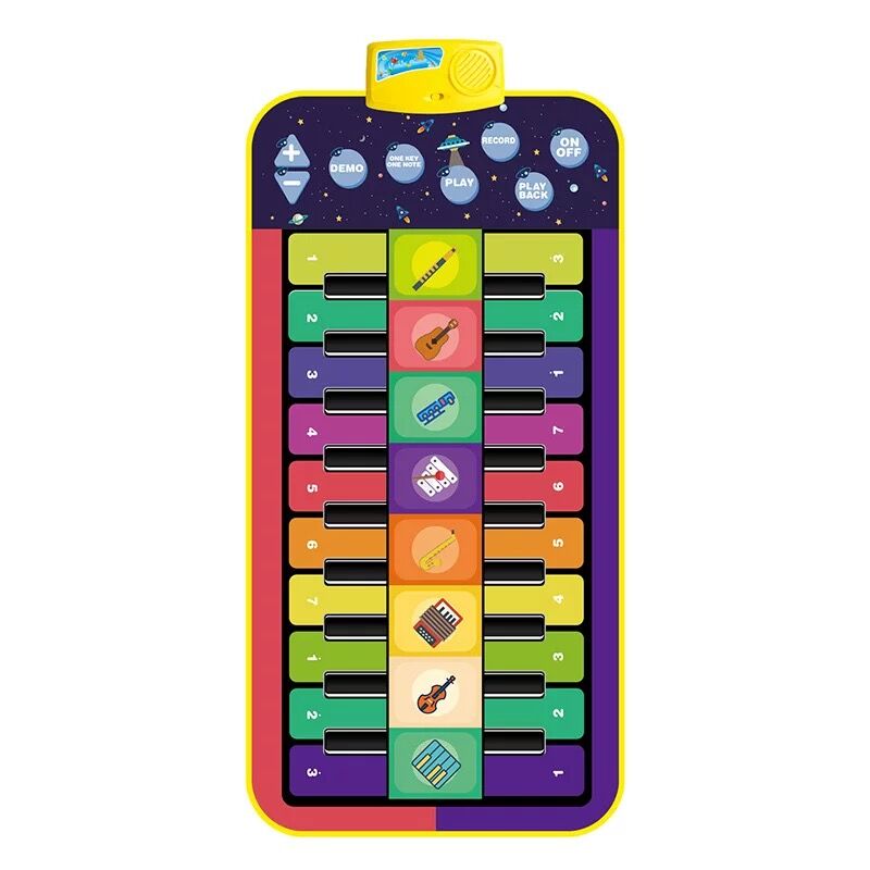 4 Styles Double Row Musical Mat Piano Playing Keyboard Blanket Multifunctional Instrument Toy Gifts for Children