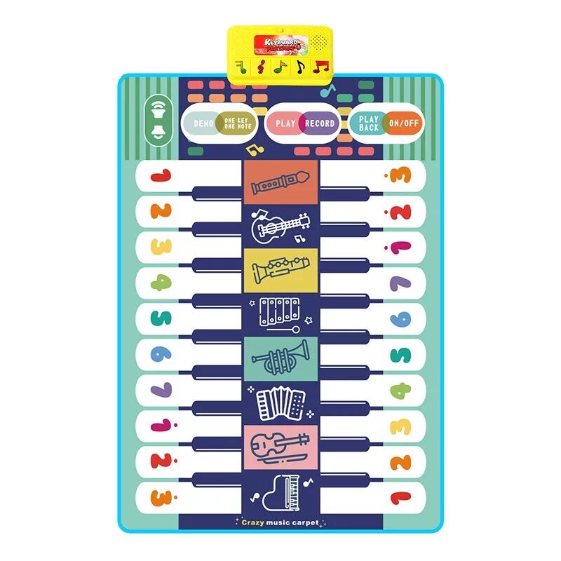 4 Styles Double Row Musical Mat Piano Playing Keyboard Blanket Multifunctional Instrument Toy Gifts for Children