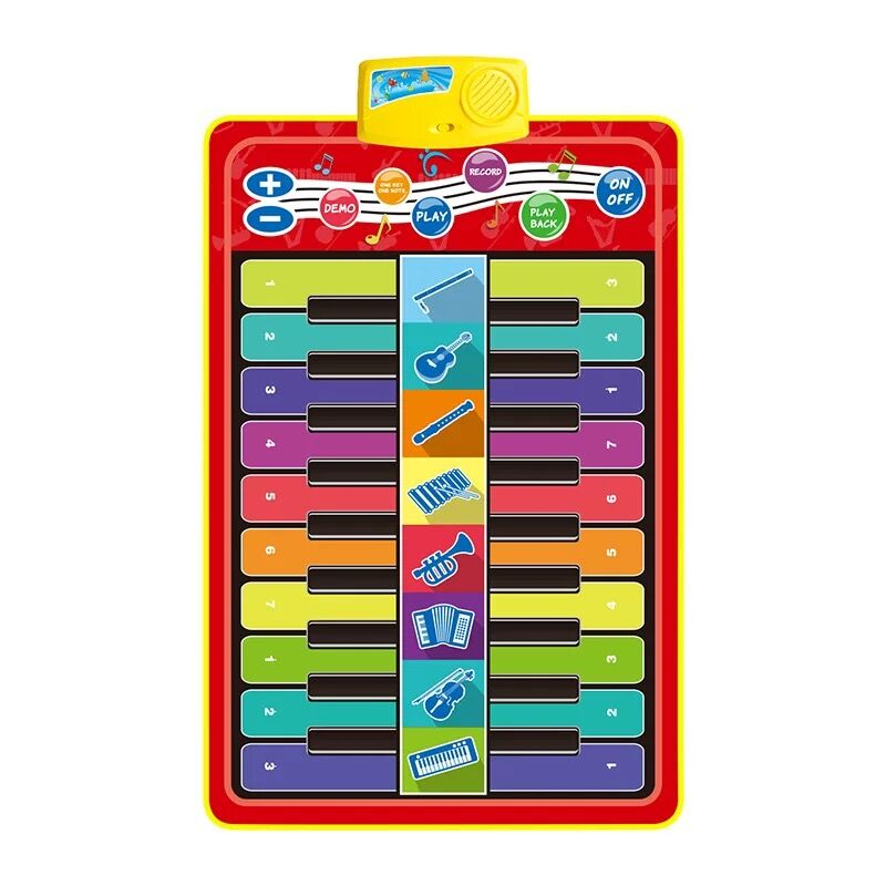 4 Styles Double Row Musical Mat Piano Playing Keyboard Blanket Multifunctional Instrument Toy Gifts for Children