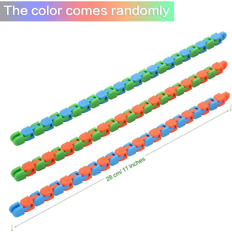1Pcs 24 link chain track Variety folding decompression foldable bicycle chain venting decompression toy