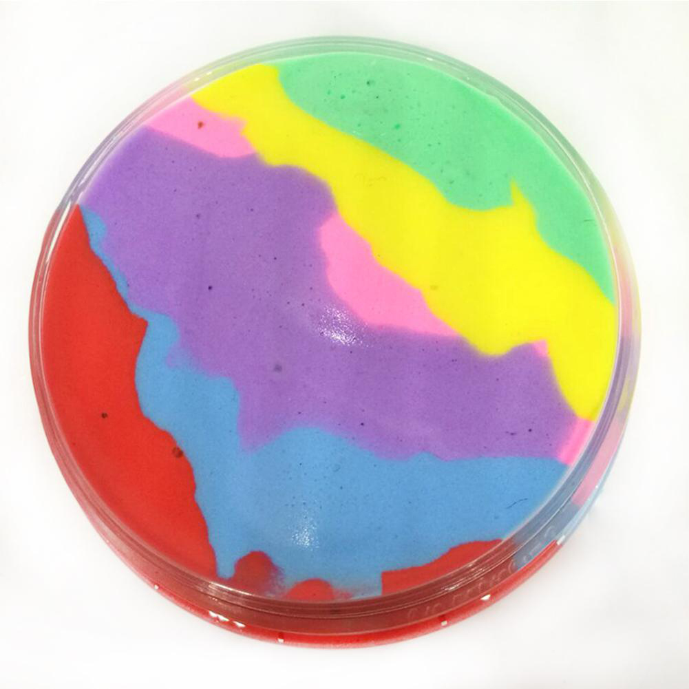 100ml Rainbow Slime Fluffy Floam Kids Modeling Clay Toys Polymer Educational Toys Safe Cotton Slime Anti Stress Plasticine Gifts