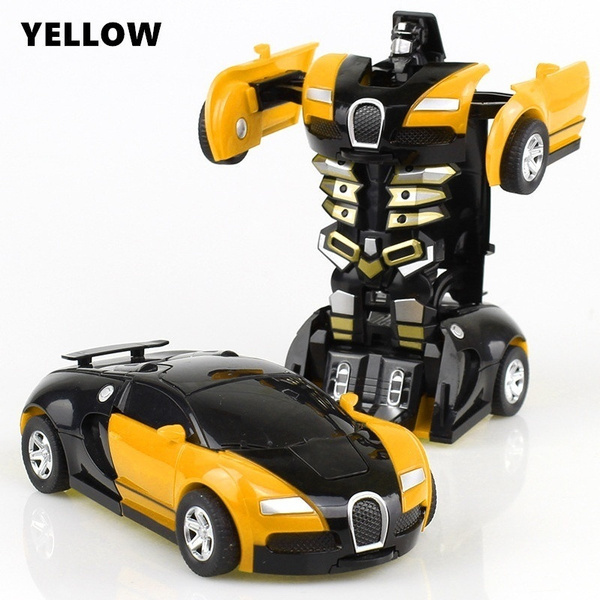 New One-key Deformation Car Toys Automatic Transform Robot Plastic Model Car Funny Diecasts Toy Boys Amazing Gifts Kid Toy