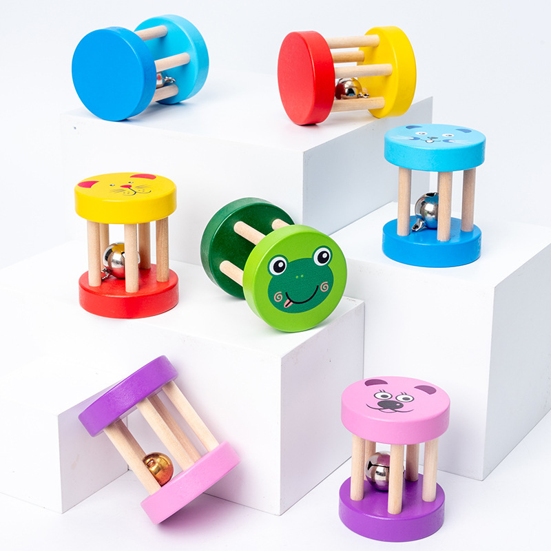 Baby Cartoon Wooden Rattle 0.05 Young Children's Educational Early Education Orff Musical Instruments Baby Toys