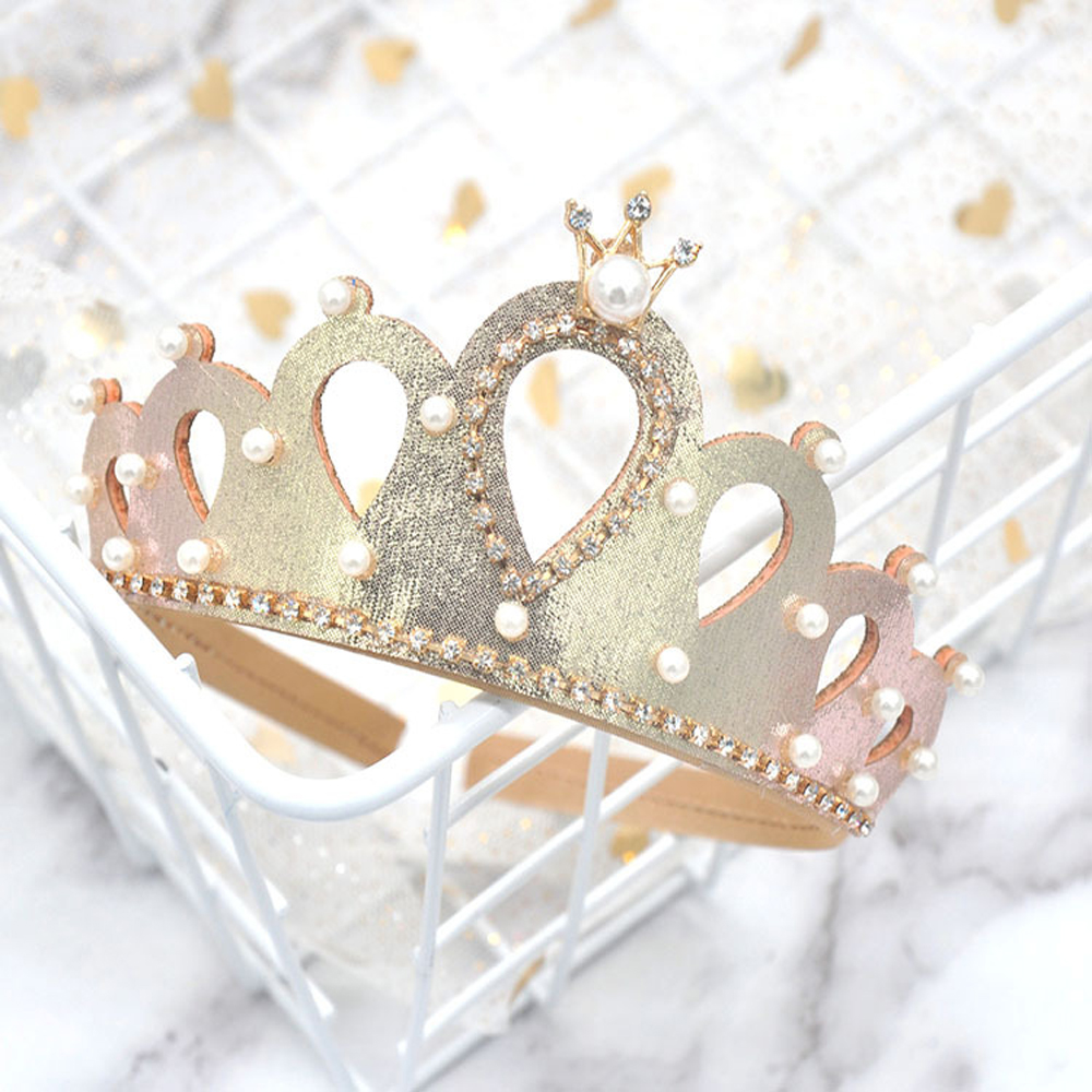 Princess Crystal Tiaras Rhinestone Hairhoop Crowns Headband Handmade Hair Band Headwear For Kids Girls Hair Accessories Gifts