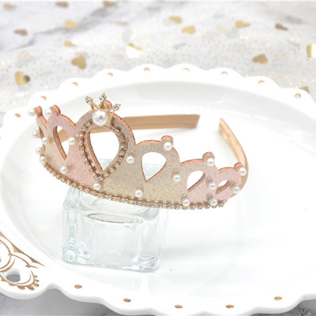 Princess Crystal Tiaras Rhinestone Hairhoop Crowns Headband Handmade Hair Band Headwear For Kids Girls Hair Accessories Gifts