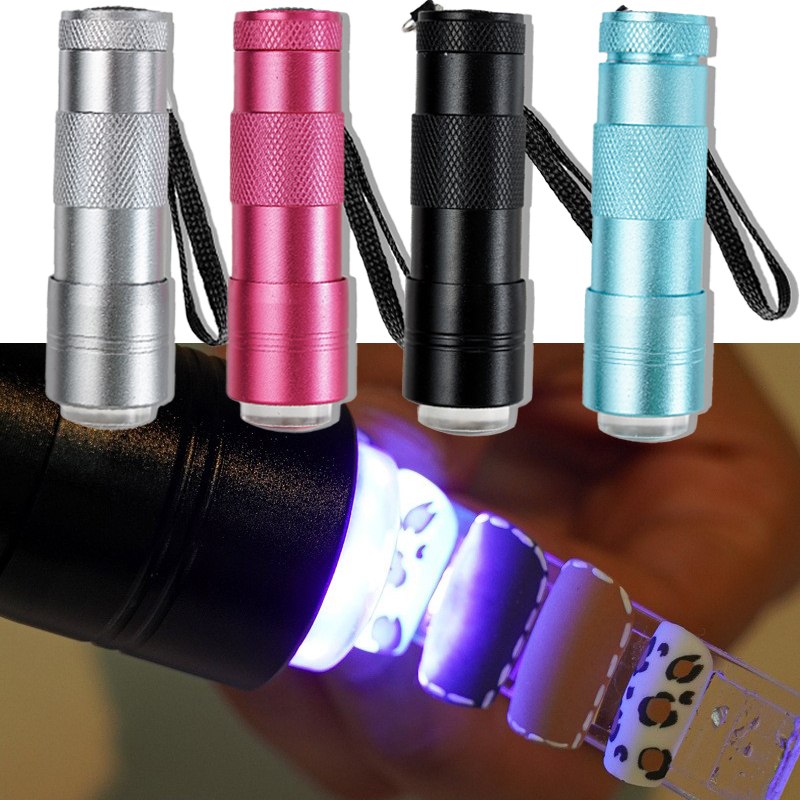 Mini UV Led Light UV LED Lamp Nail Dryer for Gel Nails LED Flashlight Portability Nail Dryer Machine Nail Art Tools UV Light 1pc
